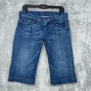 7 Seven For All Mankind Crop Dojo Capri Jeans Womens Size 28 Low Rise
